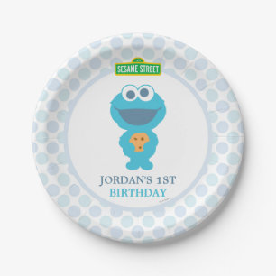 Sesame Street   Cookie Monster First Birthday Paper Plates