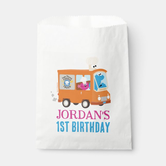 Sesame Street Cookie Monster Food Truck Birthday Favor Bag (Front)