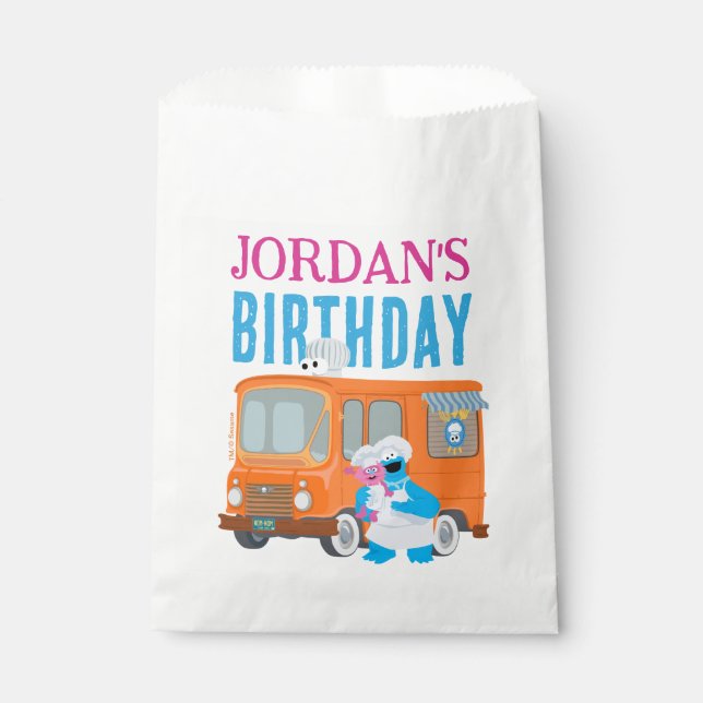 Sesame Street Cookie Monster Food Truck Birthday Favor Bag (Front)