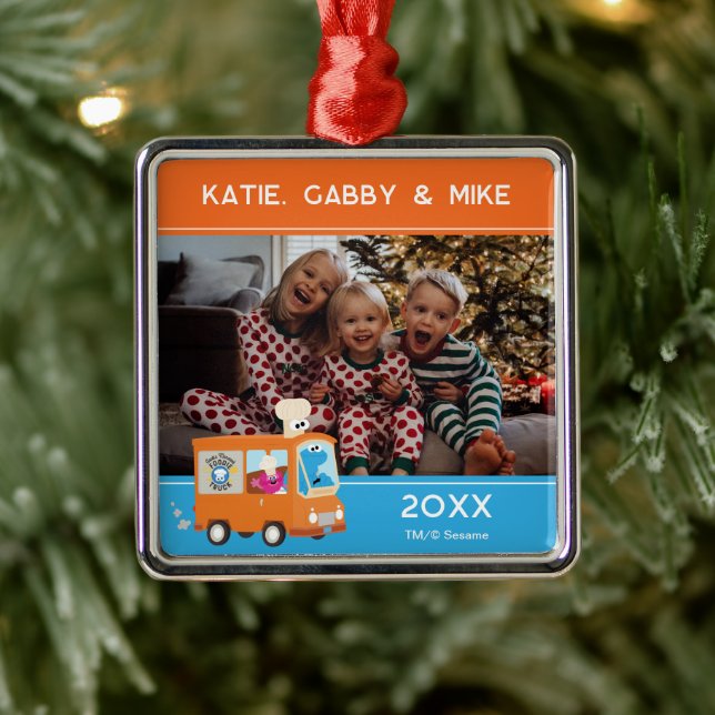 Sesame Street | Cookie Monster Food Truck Metal Ornament (Tree)