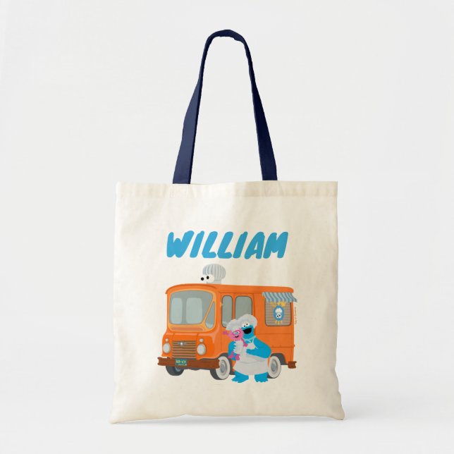 Sesame Street Cookie Monster Food Truck Tote Bag (Front)