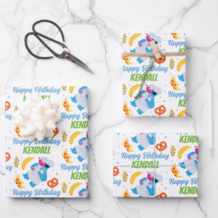 Sesame Street Cookie Monster Food Truck Wrapping Paper Sheets