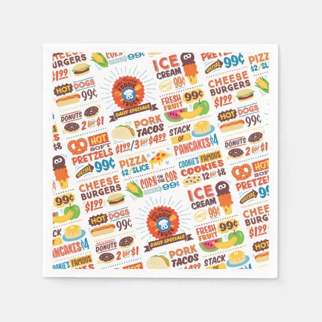 Sesame Street Cookie Monster Foodie Truck Napkins (Front)