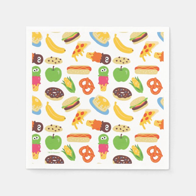 Sesame Street Cookie Monster Foodie Truck Napkins (Front)