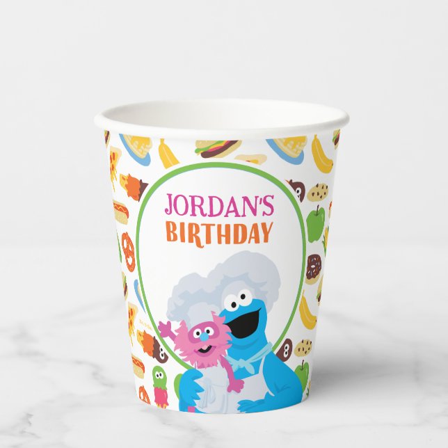 Sesame Street Cookie Monster Foodie Truck Paper Cups (Front)