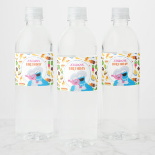 Sesame Street Cookie Monster Foodie Truck Water Bottle Label