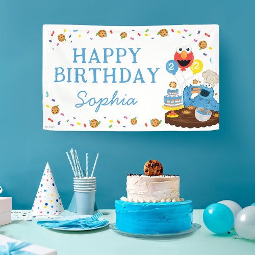Sesame Street  Cookie Monster Happy Birthday Banner