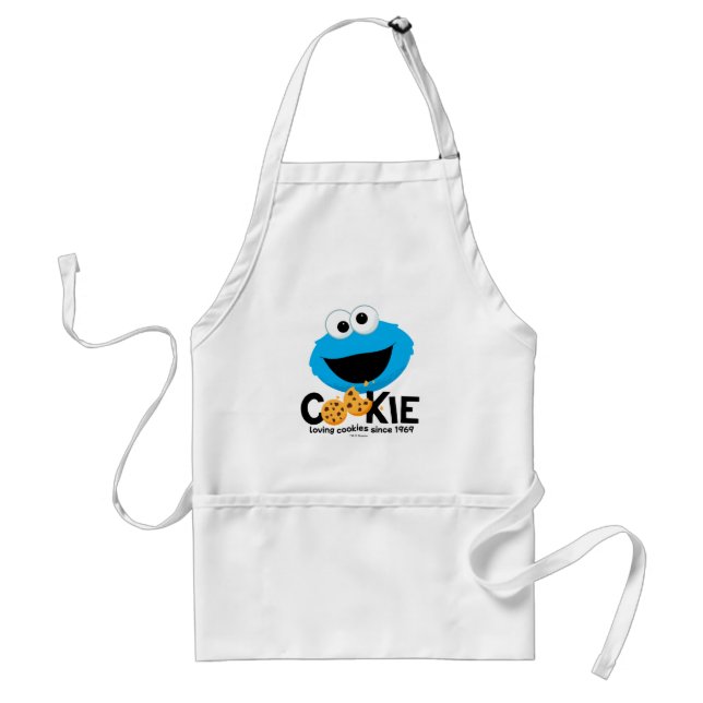 Sesame Street | Cookie Monster Loving Cookies Adult Apron (Front)