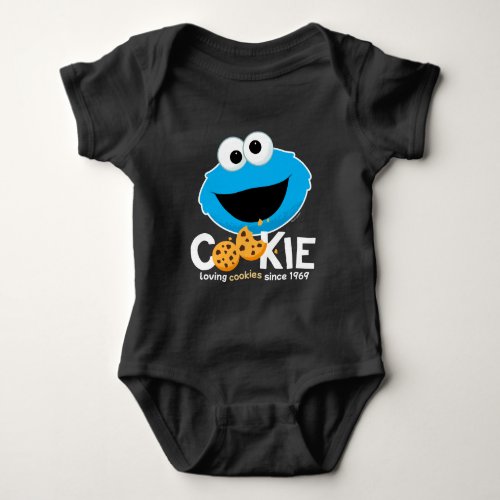 Sesame Street  Cookie Monster Loving Cookies Baby Bodysuit