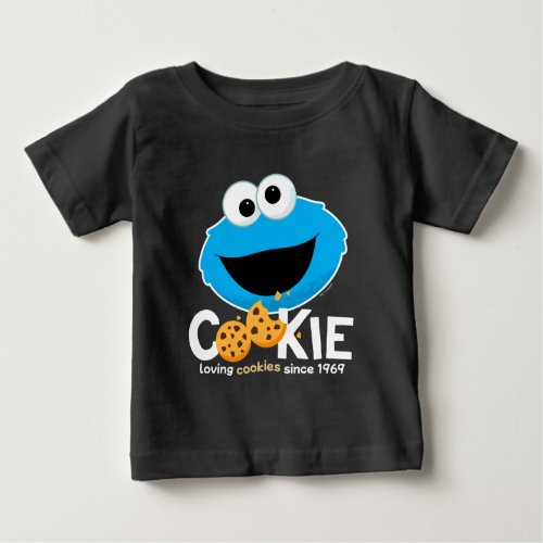 Sesame Street  Cookie Monster Loving Cookies Baby T_Shirt