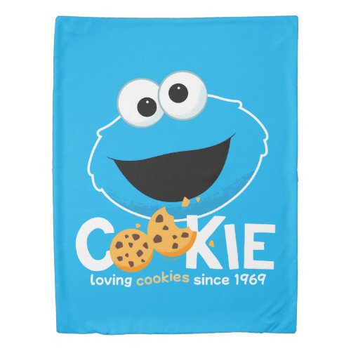 Sesame Street  Cookie Monster Loving Cookies Duvet Cover
