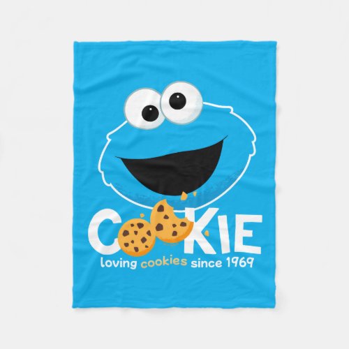 Sesame Street  Cookie Monster Loving Cookies Fleece Blanket