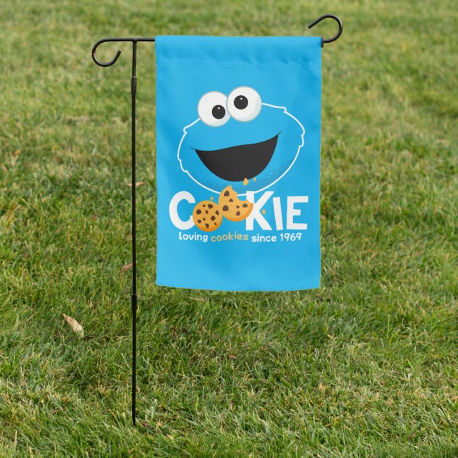 Sesame Street | Cookie Monster Loving Cookies Garden Flag (In SItu)