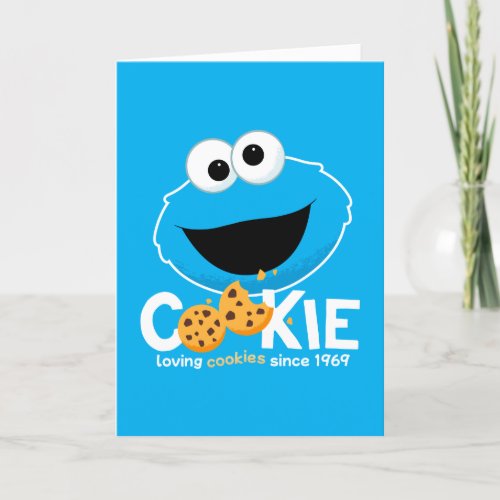 Sesame Street  Cookie Monster Loving Cookies Holiday Card