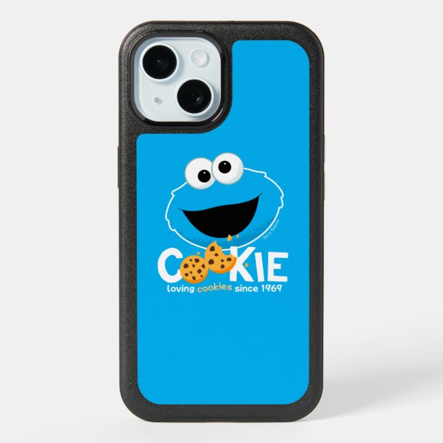 Sesame Street | Cookie Monster Loving Cookies iPhone 15 Case (Back)