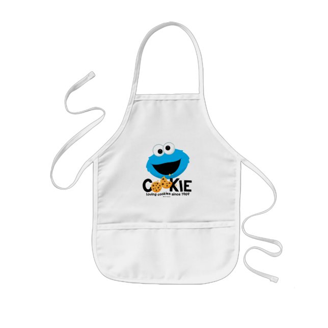 Sesame Street | Cookie Monster Loving Cookies Kids' Apron (Front)