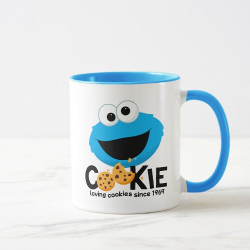 Sesame Street  Cookie Monster Loving Cookies Mug