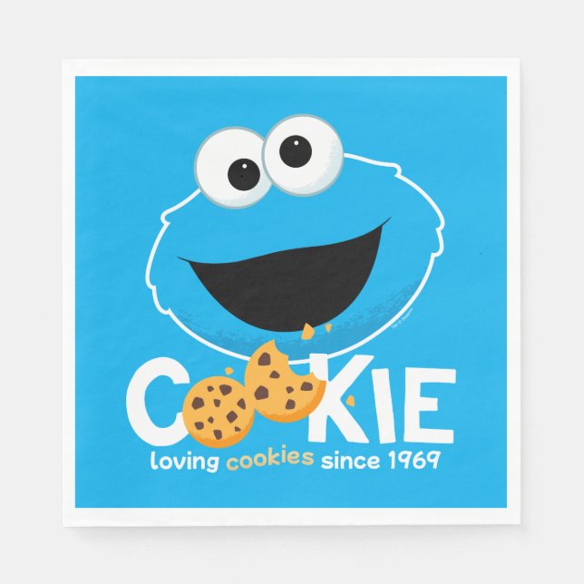 Sesame Street | Cookie Monster Loving Cookies Napkins (Front)