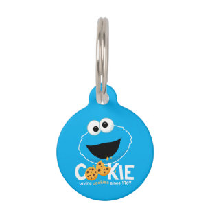 Sesame Street Cookie Monster Loving Cookies Pet ID Tag