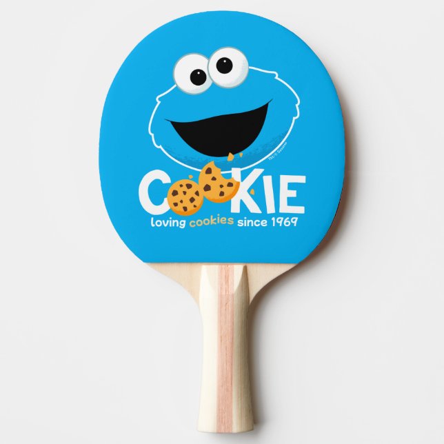Sesame Street | Cookie Monster Loving Cookies Ping Pong Paddle (Front)