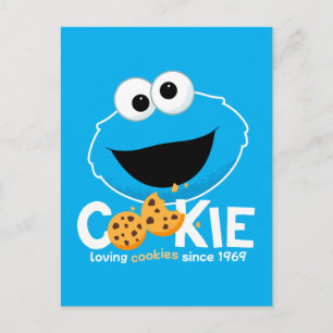 Sesame Street   Cookie Monster Loving Cookies Postcard