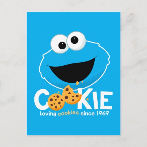 Sesame Street  Cookie Monster Loving Cookies Postcard