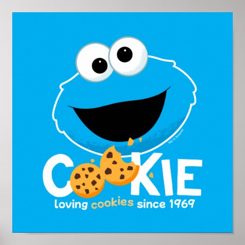 Sesame Street  Cookie Monster Loving Cookies Poster