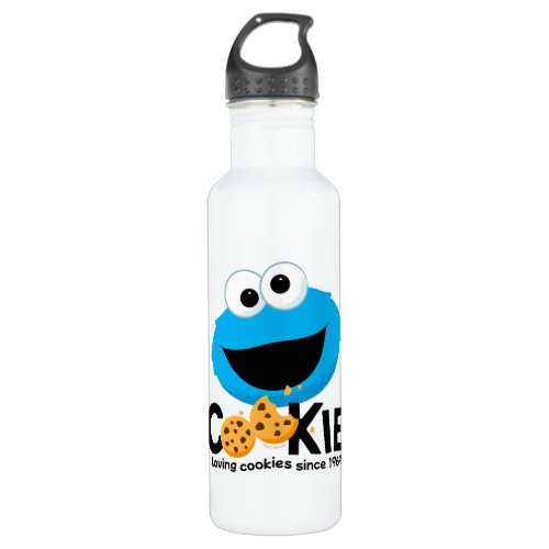 Sesame Street  Cookie Monster Loving Cookies Stainless Steel Water Bottle