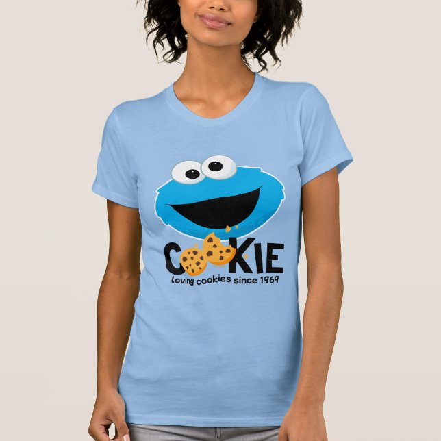 Sesame Street | Cookie Monster Loving Cookies T-Shirt (Front)