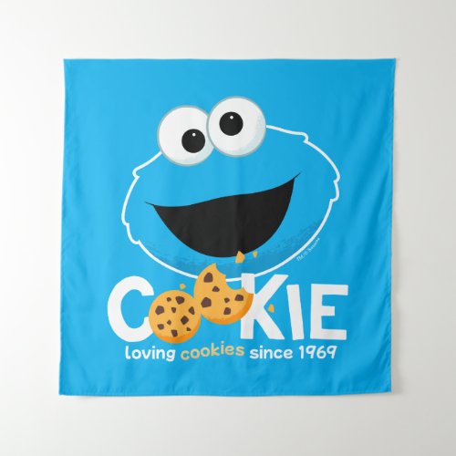 Sesame Street  Cookie Monster Loving Cookies Tapestry
