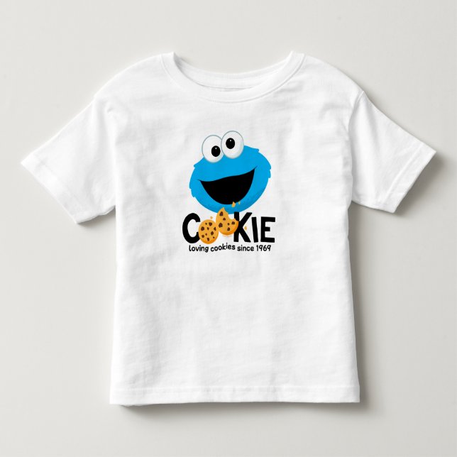 Sesame Street | Cookie Monster Loving Cookies Toddler T-shirt (Front)