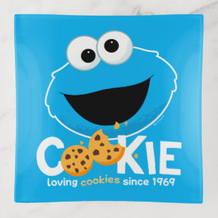 Sesame Street Cookie Monster Loving Cookies Trinket Tray