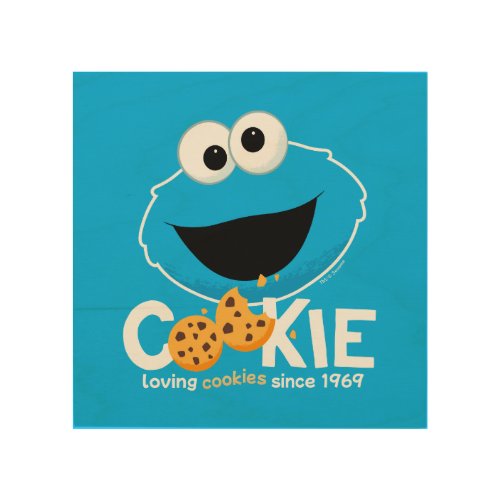 Sesame Street  Cookie Monster Loving Cookies Wood Wall Art