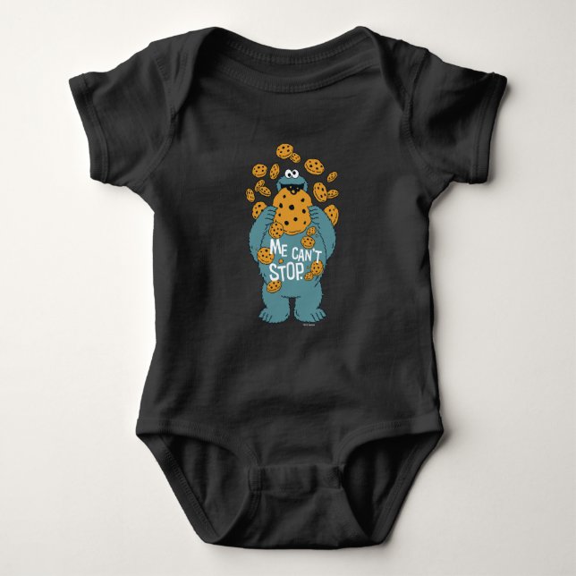 Sesame Street | Cookie Monster - Me Can't Stop Baby Bodysuit (Front)