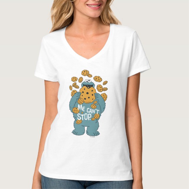 Sesame Street | Cookie Monster - Me Can't Stop T-Shirt (Front)