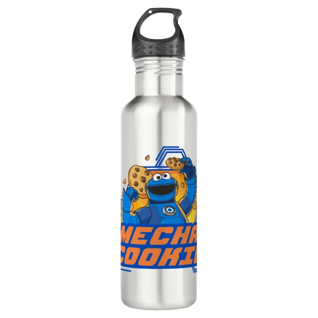 Sesame Street | Cookie Monster Mecha Cookie! Stainless Steel Water Bottle (Front)