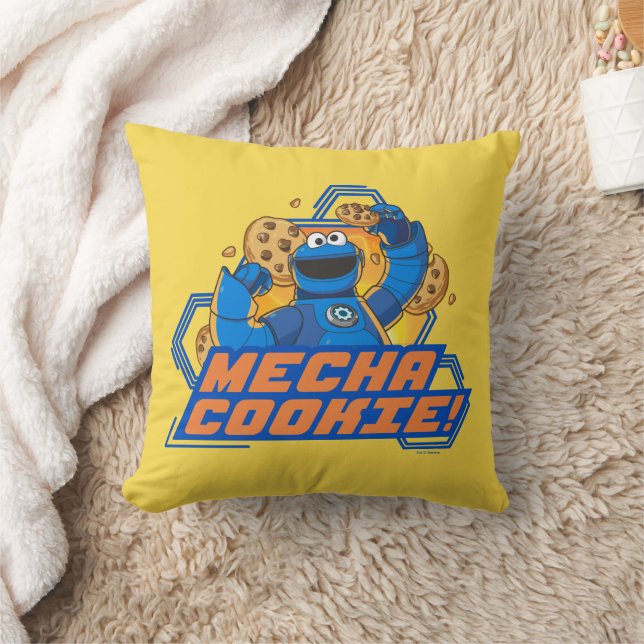 Sesame Street | Cookie Monster Mecha Cookie! Throw Pillow (Blanket)