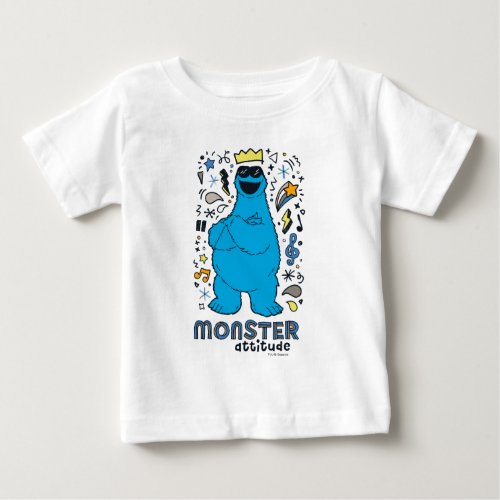 Sesame Street  Cookie Monster _ Monster Attitude Baby T_Shirt