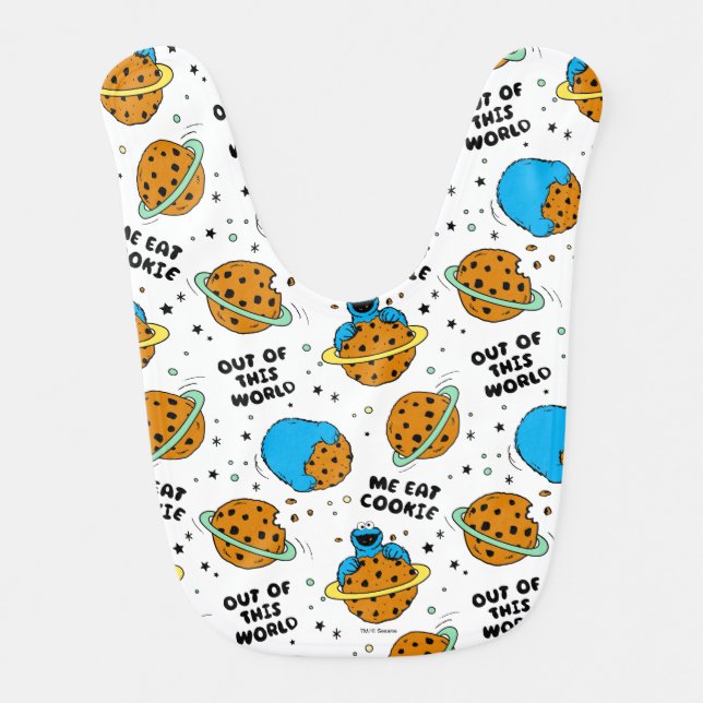 Sesame Street | Cookie Monster Out of This World Baby Bib (Front)