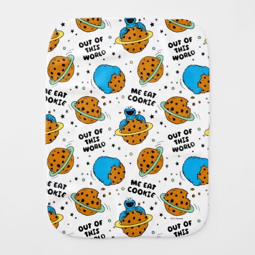 Sesame Street  Cookie Monster Out of This World Baby Burp Cloth