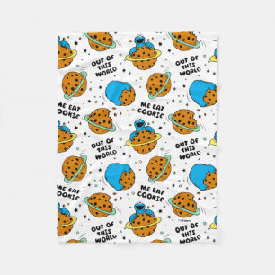 Sesame Street   Cookie Monster Out of This World Fleece Blanket