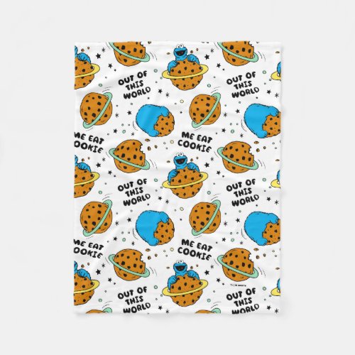 Sesame Street  Cookie Monster Out of This World Fleece Blanket