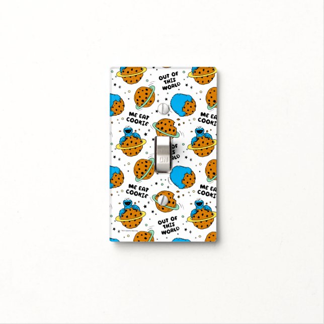 Sesame Street | Cookie Monster Out of This World Light Switch Cover (In Situ)