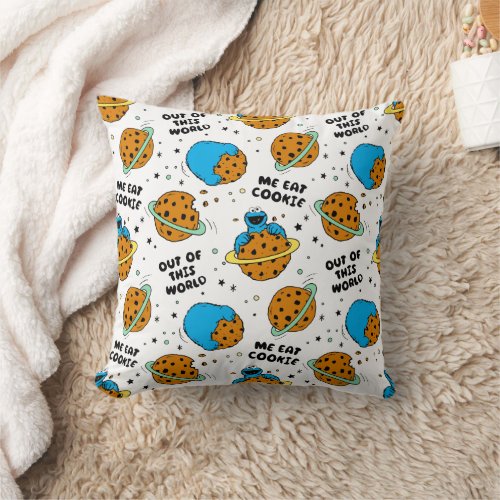 Sesame Street  Cookie Monster Out of This World Throw Pillow