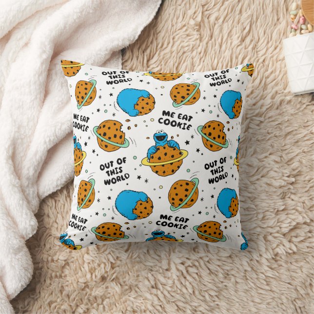 Sesame Street | Cookie Monster Out of This World Throw Pillow (Blanket)