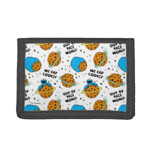 Sesame Street Cookie Monster Out of This World Tri-fold Wallet