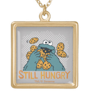 Sesame Street Cookie Monster - Still Hungry Gold Plated Necklace