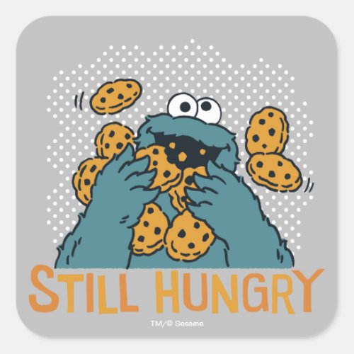 Sesame Street  Cookie Monster _ Still Hungry Square Sticker