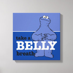 Sesame Street   Cookie Monster Take A Breath Canvas Print