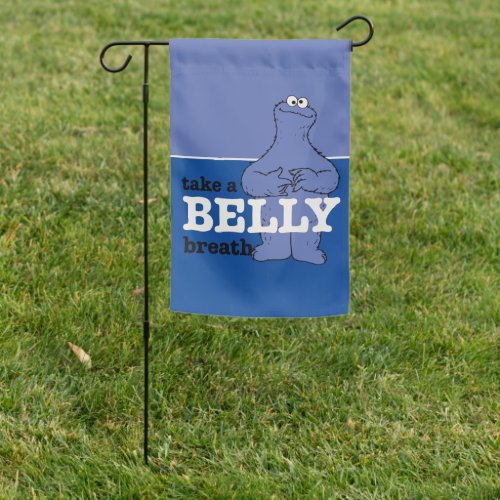 Sesame Street  Cookie Monster Take A Breath Garden Flag